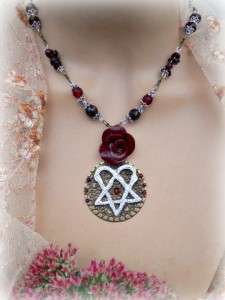   necklace with garnet Goddess necklace wiccan jewelry,pagan,  