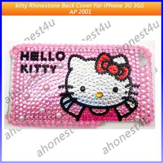 Rhinestone Hello kitty Back Cover Case iPhone 3G 3GS AP2001  