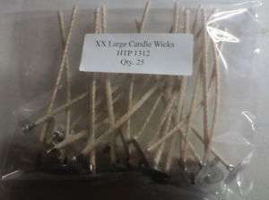 25 XX LARGE JAR CANDLE WICKS CANDLE MAKING SUPPLIES  