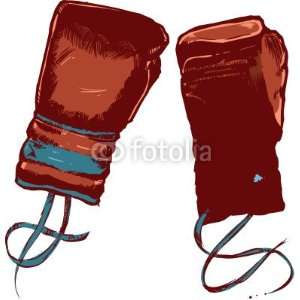 Wallmonkeys Peel and Stick Wall Decals   Vintage Boxing Gloves 