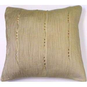 Akasha TPBUD1818 Buds Toss Pillow   Taupe with Swaroski  