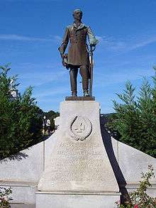 Johnston statue in Dalton, Georgia, where he took command of the Army 