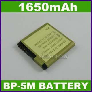 1650mAh Battery For Nokia 7390 5610 5700 8600 N79 BP 5M  