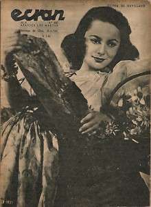 OLIVIA DE HAVILLAND JANE FRAZEE chilean mag ECRAN 1943  