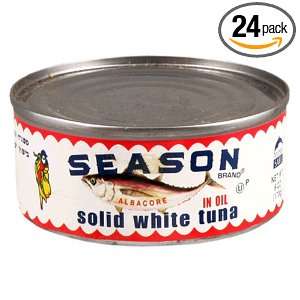 Seasons White Tuna In Oil, 6 Ounces (Pack of 24)  Grocery 