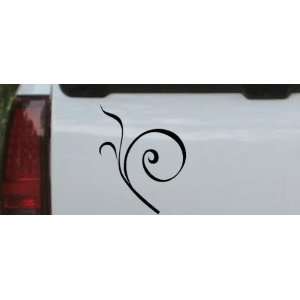  Curly Swirl Car Window Wall Laptop Decal Sticker    Black 