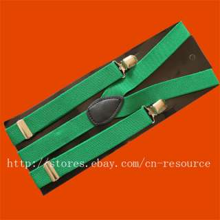 Unisex Clip on Braces Elastic Y back Suspenders  