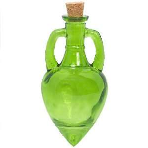    Lime Amphora Recycled Glass Decorative Bottle 