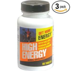  Weider High Energy 60 Tablets, Bottle (Pack of 3 