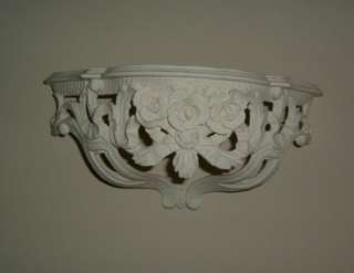 Vtg Ornate Italy Bed Crown Shelf ~ Shabby Cottage ~ French Chic 