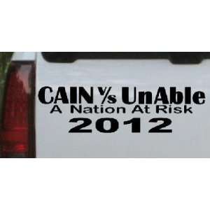 Black 54in X 15.3in    Cain Verses UnAble 2012 Political 