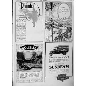   1916 ADVERTISEMENT MOTOR CAR DAIMLER WOLSELEY SUNBEAM