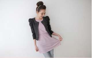 New Korean Women Fashionable Puff Shrug Cotton Cardigan Jacket 0944 
