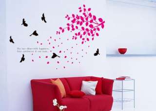 Flying Bird Swallow Dove Tree Art Mural Wall Decal Sticker Vinyl Home 