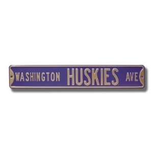  Washington Huskies Avenue Sign 6 x 36 NCAA College Athletics Street 