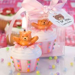  Wedding Favors Teddy bear inspired delectable pink cupcake 