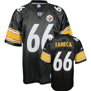 Alan Faneca Black Reebok NFL Replica Pittsburgh Steelers Jersey 