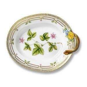 Royal Copenhagen Flora Danica Large Oval Accent Dish with Handle 