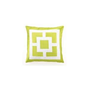Palm Springs Block Embroidered Pillow Green