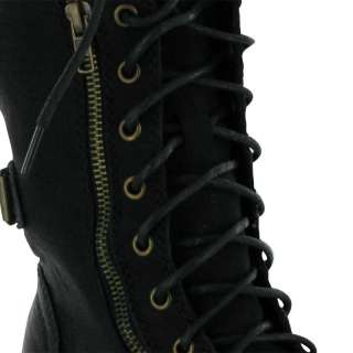 NEW LADIES MILITARY LACE UP ANKLE ARMY WORKER BOOTS UK  