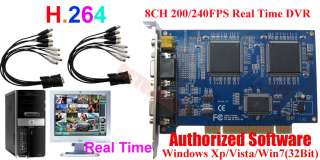 8CH DVR PC Card 600TVL sony CCD IR security camera CCTV Home 