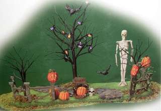 Department 56 Creepy Lighted Front Yard Halloween Village Accessories 