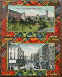 Circa 1910 Glasgow Scotland Glazette Postcards  