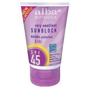 Alba Botanica Very Emollient NATURAL Protection Kids SUNBLOCK SPF 45