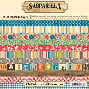 October Afternoon ~ SASPARILLA ~ 8x8 Paper Pad 46 pcs  