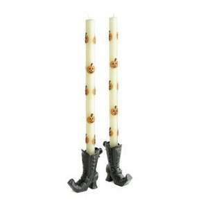  witchs boot candleholders (set of 2) 