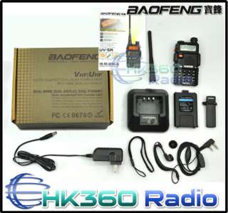 BAOFENG UV 5R Dual Band 136 174/400 480Mhz w/FM RADIO receiver 