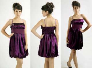 NWT Purple Strap Stretch Cocktail Evening Party Dress  