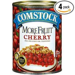 Comstock More Fruit Cherry Pie Filling and Topping, 21 Ounce (Pack of 