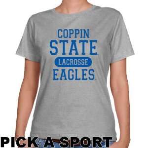  Coppin State Eagles Ladies Ash Custom Sport Classic Fit T 