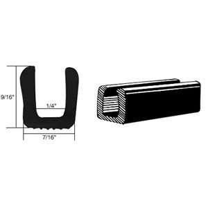 CRL Glass and Acrylic Setting Rubber Channel for 1/4 Material   7/16 