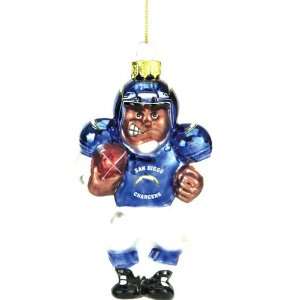 BSS   San Diego Chargers NFL Glass Player Ornament (5 African American 