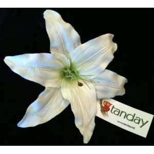   (Ivory) Real Looking Large Tiger Lily Hair Clip. 
