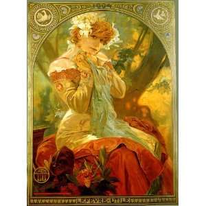 FRAMED oil paintings   Alphonse Maria Mucha   24 x 32 inches   Lefevre 