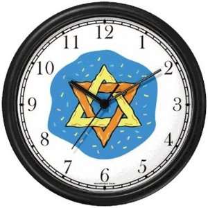 Star of David or Mogen David No.1 Judaica Jewish Theme Wall Clock by 