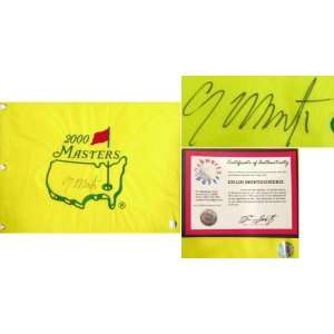 Colin Montgomerie Signed 2000 Masters Golf Pin Flag  