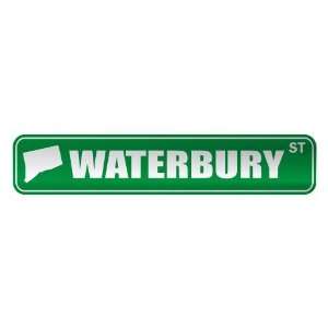   WATERBURY ST  STREET SIGN USA CITY CONNECTICUT