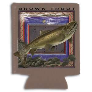 Flying Fisherman Brown Trout Pocket Can Cooler (Brown Trout, One Size 