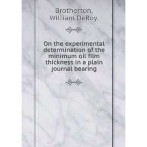   in a plain journal bearing. William DeRoy. Brotherton Books
