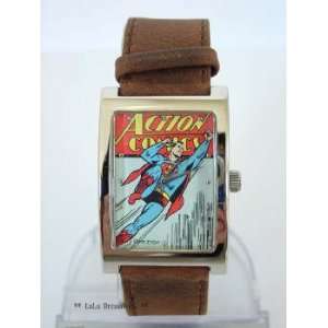  Superhero Superman Watch w/ leather band Toys & Games