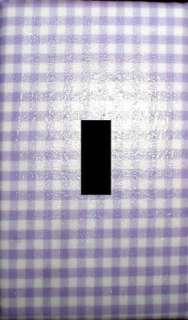 LAVENDER GINGHAM check Switchplate Lightswitch Cover mw Pottery Barn 