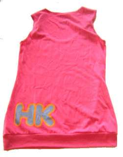 HELLO KITTY~ HOT PINK NEON CINCH STRAP TANK TOP SMALL  