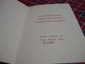 1950s FORT WORTH ZOO Vintage Holiday Greetings Card  