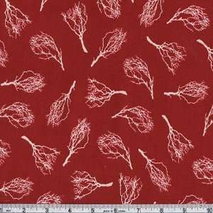   Branch Red Fabric By The Yard joel_dewberry Arts, Crafts & Sewing