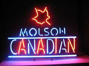 Rare Unique Molson Canadian Bar Neon Glass Sign Display  