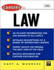 Careers In Law, (0071411453), Gary Munneke, Textbooks   